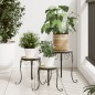 vidaXL Soportes para plantas 3 uds cerámica terracota y blanco vidaXL Soportes para plantas 3 uds cerámica terracota y blanco
