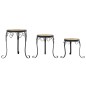 vidaXL Soportes para plantas 3 uds cerámica terracota y blanco vidaXL Soportes para plantas 3 uds cerámica terracota y blanco