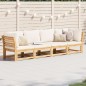 vidaXL Set de muebles de jardín 4 pzs y cojines madera maciza acacia vidaXL Set de muebles de jardín 4 pzs y cojines madera maciza acacia