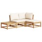 vidaXL Set de muebles de jardín 4 pzs y cojines madera maciza acacia vidaXL Set de muebles de jardín 4 pzs y cojines madera maciza acacia