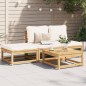vidaXL Set de muebles de jardín 4 pzs y cojines madera maciza acacia vidaXL Set de muebles de jardín 4 pzs y cojines madera maciza acacia