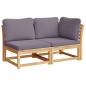 vidaXL Set de muebles de jardín 4 pzs y cojines madera maciza acacia vidaXL Set de muebles de jardín 4 pzs y cojines madera maciza acacia