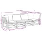vidaXL Set de muebles de jardín 4 pzs y cojines madera maciza acacia vidaXL Set de muebles de jardín 4 pzs y cojines madera maciza acacia