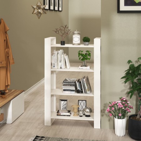 vidaXL Estantería/divisor de espacios madera pino blanco 80x35x125 cm