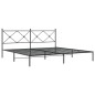 vidaXL Estructura de cama con cabecero metal negro 200x200 cm vidaXL Estructura de cama con cabecero metal negro 200x200 cm
