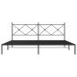 vidaXL Estructura de cama con cabecero metal negro 200x200 cm vidaXL Estructura de cama con cabecero metal negro 200x200 cm