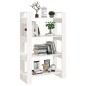 vidaXL Estantería/divisor de espacios madera pino blanco 80x35x125 cm