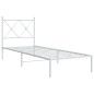 vidaXL Estructura de cama de metal con cabecero blanco 80x200 cm