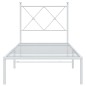 vidaXL Estructura de cama de metal con cabecero blanco 80x200 cm