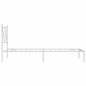 vidaXL Estructura de cama de metal con cabecero blanco 80x200 cm