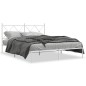 vidaXL Estructura de cama con cabecero metal blanca 160x200 cm