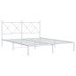 vidaXL Estructura de cama con cabecero metal blanca 160x200 cm