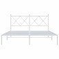 vidaXL Estructura de cama con cabecero metal blanca 160x200 cm
