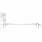 vidaXL Estructura de cama con cabecero metal blanca 160x200 cm