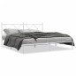 vidaXL Estructura de cama de metal con cabecero blanco 183x213 cm