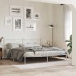 vidaXL Estructura de cama de metal con cabecero blanco 183x213 cm