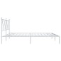 vidaXL Estructura de cama de metal con cabecero blanco 183x213 cm