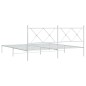 vidaXL Estructura de cama de metal con cabecero blanco 183x213 cm