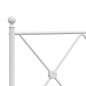 vidaXL Estructura de cama de metal con cabecero blanco 183x213 cm
