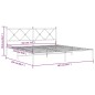 vidaXL Estructura de cama de metal con cabecero blanco 183x213 cm