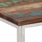 vidaXL Mesa de centro acero inoxidable y madera reciclada plateado vidaXL Mesa de centro acero inoxidable y madera reciclada plateado