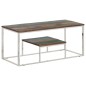 vidaXL Mesa de centro acero inoxidable y madera reciclada plateado vidaXL Mesa de centro acero inoxidable y madera reciclada plateado
