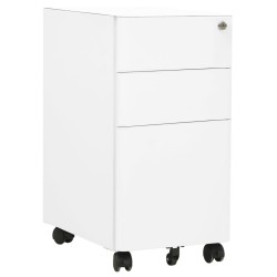 vidaXL Armario archivador móvil acero blanco 30x45x59 cm