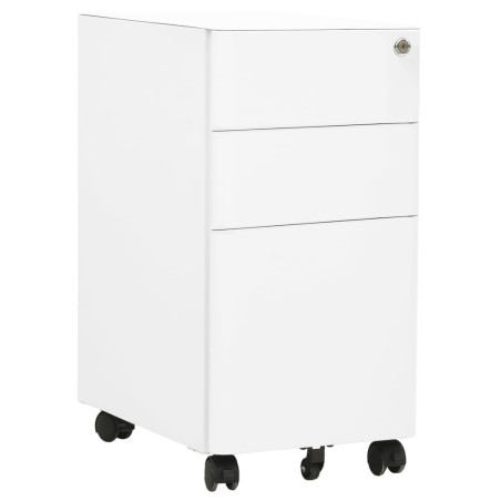 vidaXL Armario archivador móvil acero blanco 30x45x59 cm