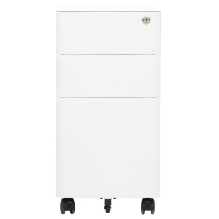 vidaXL Armario archivador móvil acero blanco 30x45x59 cm
