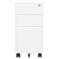 vidaXL Armario archivador móvil acero blanco 30x45x59 cm vidaXL Armario archivador móvil acero blanco 30x45x59 cm