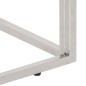 vidaXL Mesa consola acero inoxidable madera maciza traviesa plateado vidaXL Mesa consola acero inoxidable madera maciza traviesa plateado