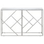 vidaXL Mesa consola acero inoxidable plateado y vidrio templado vidaXL Mesa consola acero inoxidable plateado y vidrio templado