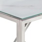 vidaXL Mesa consola acero inoxidable plateado y vidrio templado vidaXL Mesa consola acero inoxidable plateado y vidrio templado
