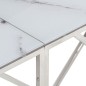 vidaXL Mesa consola acero inoxidable plateado y vidrio templado vidaXL Mesa consola acero inoxidable plateado y vidrio templado