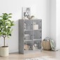 vidaXL Aparador alto con puertas madera gris hormigón 68x37x109 cm vidaXL Aparador alto con puertas madera gris hormigón 68x37x109 cm