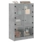 vidaXL Aparador alto con puertas madera gris hormigón 68x37x109 cm vidaXL Aparador alto con puertas madera gris hormigón 68x37x109 cm
