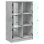 vidaXL Aparador alto con puertas madera gris hormigón 68x37x109 cm vidaXL Aparador alto con puertas madera gris hormigón 68x37x109 cm