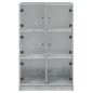 vidaXL Aparador alto con puertas madera gris hormigón 68x37x109 cm vidaXL Aparador alto con puertas madera gris hormigón 68x37x109 cm