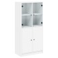 vidaXL Aparador alto con puertas madera ingeniería blanco 68x37x142 cm vidaXL Aparador alto con puertas madera ingeniería blanco 68x37x142 cm