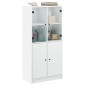 vidaXL Aparador alto con puertas madera ingeniería blanco 68x37x142 cm vidaXL Aparador alto con puertas madera ingeniería blanco 68x37x142 cm