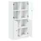 vidaXL Aparador alto con puertas madera ingeniería blanco 68x37x142 cm vidaXL Aparador alto con puertas madera ingeniería blanco 68x37x142 cm