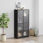vidaXL Aparador alto con puertas madera ingeniería negro 68x37x142 cm vidaXL Aparador alto con puertas madera ingeniería negro 68x37x142 cm