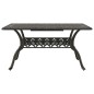 vidaXL Mesa de jardín aluminio fundido bronce 150x90x72 cm vidaXL Mesa de jardín aluminio fundido bronce 150x90x72 cm