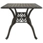 vidaXL Mesa de jardín aluminio fundido bronce 150x90x72 cm vidaXL Mesa de jardín aluminio fundido bronce 150x90x72 cm