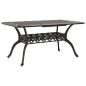 vidaXL Mesa de jardín aluminio fundido bronce 150x90x72 cm vidaXL Mesa de jardín aluminio fundido bronce 150x90x72 cm