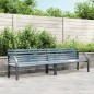 vidaXL Banco jardín madera abeto acero con recubrimiento en polvo gris vidaXL Banco jardín madera abeto acero con recubrimiento en polvo gris