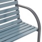 vidaXL Banco jardín madera abeto acero con recubrimiento en polvo gris vidaXL Banco jardín madera abeto acero con recubrimiento en polvo gris