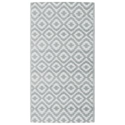 vidaXL Alfombra de exterior PP gris 80x150 cm