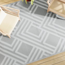 vidaXL Alfombra de exterior PP gris 190x290 cm