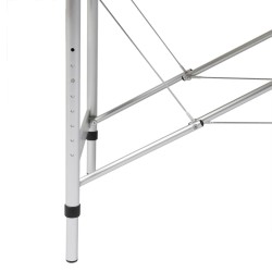 vidaXL Camilla de masaje plegable 2 zonas estructura de aluminio negra